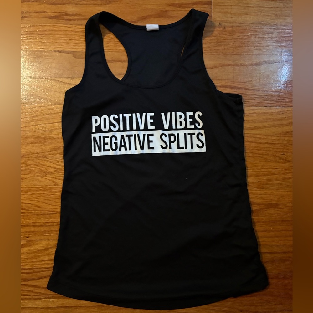 Positive Vibes Negative Splits Racerback Tank